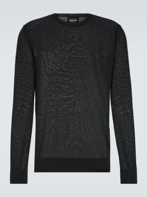 Вълнен пуловер Giorgio Armani черно
