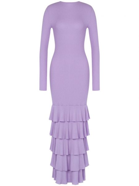 Hermostuttaa neulottu suora mekko Moschino violetti