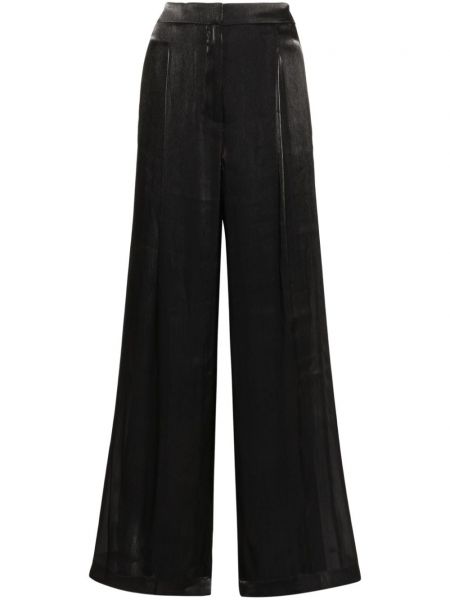 Spodnie relaxed fit plisowane Michael Michael Kors czarne
