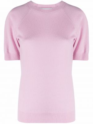 T-shirt in maglia con motivo a stelle Stella Mccartney rosa