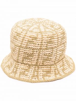 Pletený klobúk Fendi zlatá