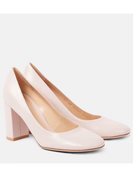 Læder pumps Gianvito Rossi pink