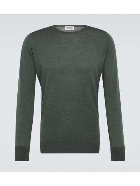 Вълнен пуловер John Smedley зелено