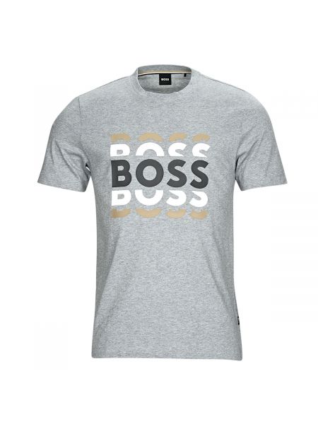 Koszulka z krótkim rękawem Boss szara