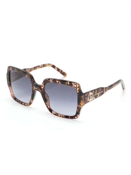 Okulary przeciwsłoneczne oversize Marc Jacobs Eyewear brązowe