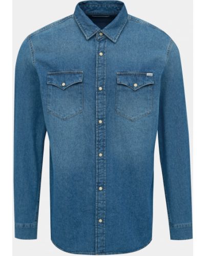 Slim fit džínová košile Jack&jones modrá