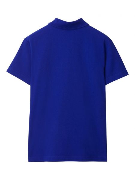 Medvilninis polo marškinėliai Burberry mėlyna