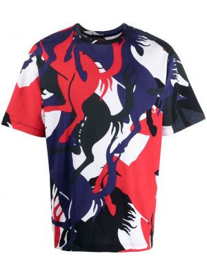T-shirt mit print mit camouflage-print Ferrari blau