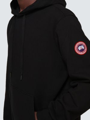 Chemise en coton à capuche Canada Goose noir