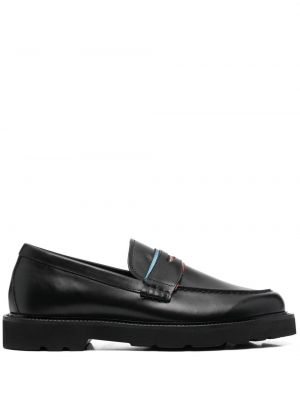 Stripet skinn loafers Paul Smith svart