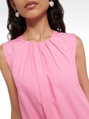Βαμβακερή φόρεμα Roksanda ροζ