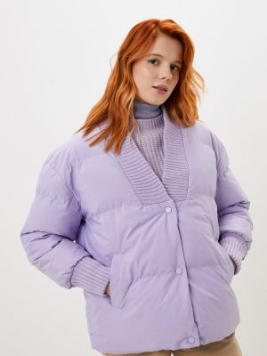 Утепленная демисезонная куртка Bad Queen фиолетовая