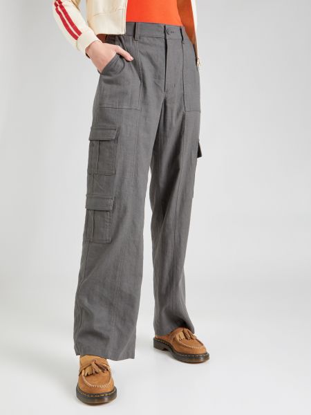Kargo hlače Hollister siva