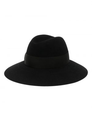 Вълнена шапка от филц Borsalino черно