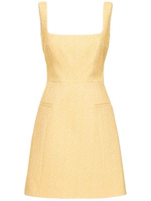 Sukienka mini bawełniana Emilia Wickstead żółta