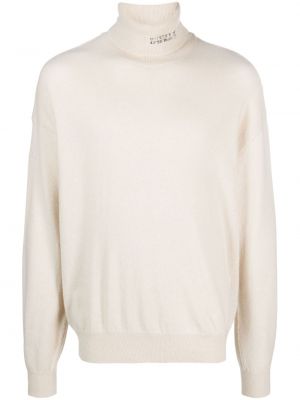 Пуловер с принт Emporio Armani бяло