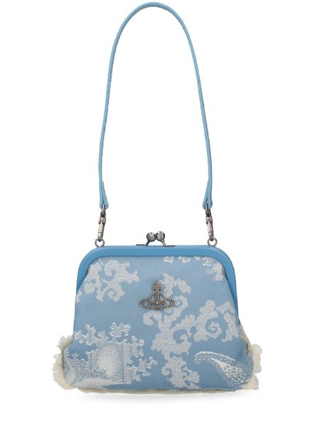 Bombažna pisemska torbica Vivienne Westwood modra