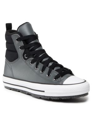 Členkové topánky Converse sivá