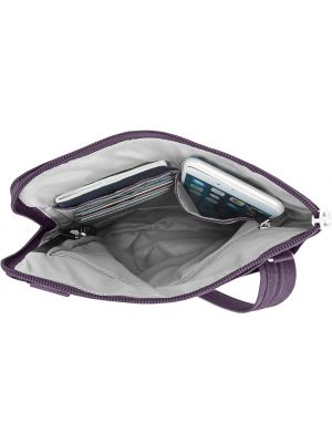 Классическая сумка через плечо на молнии слим Travelon фиолетовая