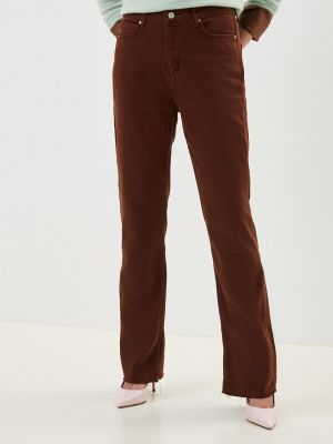 Прямые джинсы Trendyol коричневые