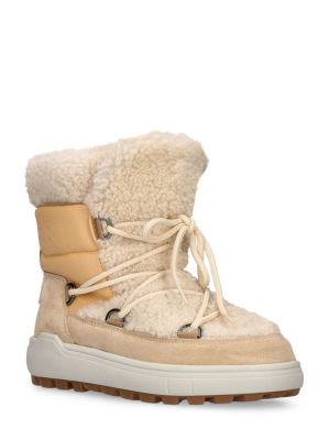 Кожени велурени зимни обувки за сняг Bogner черно