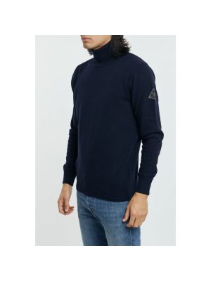 Jersey cuello alto de lana de cachemir de tela jersey Roy Roger's azul