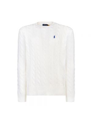 Haftowany sweter Polo Ralph Lauren biały