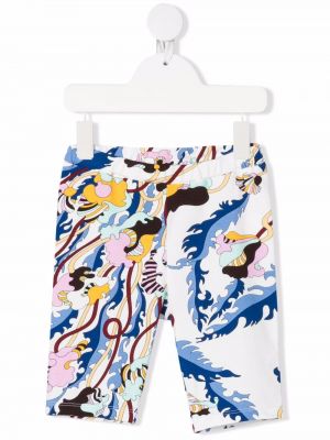 Trykt shorts for jenter Pucci Junior hvit