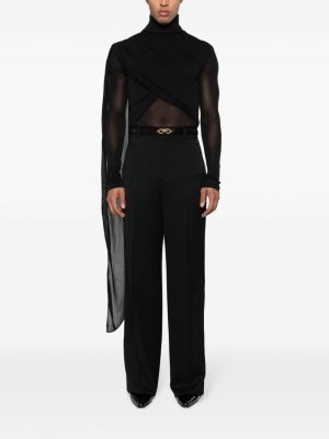 Chemise drapée Saint Laurent noir