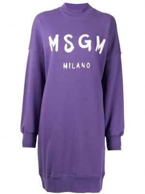 Vestido de tela jersey Msgm violeta