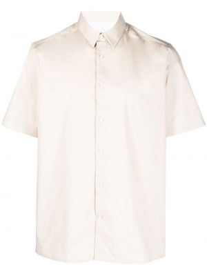 Chemise en coton avec manches courtes Calvin Klein beige