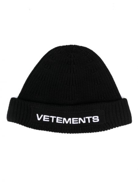 Cappello di lana Vetements nero