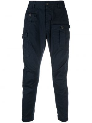 Pantalon cargo slim avec poches Dsquared2 bleu