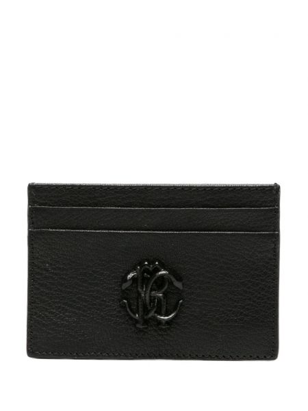 Kožená peňaženka Roberto Cavalli čierna
