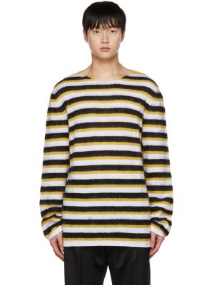 Черно-желтый полосатый свитер Marni