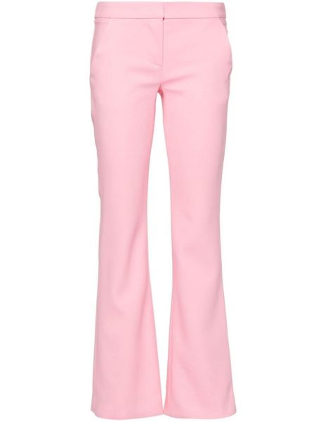 Spodnie z krepy Balmain różowe