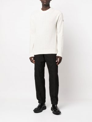 Dzianinowy sweter Moncler biały