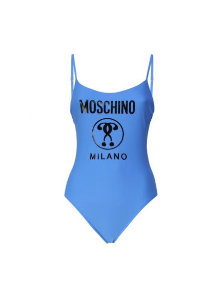 Stroj kąpielowy jednoczęściowy Moschino niebieski