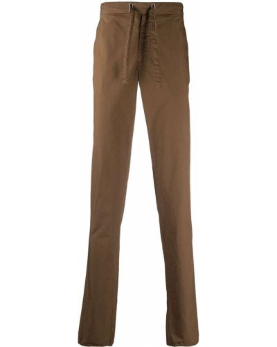 Pantalones chinos con cordones Incotex marrón