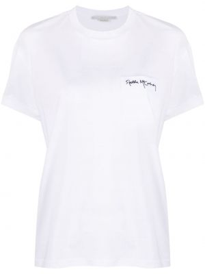 Bavlněné tričko s potiskem Stella Mccartney bílé