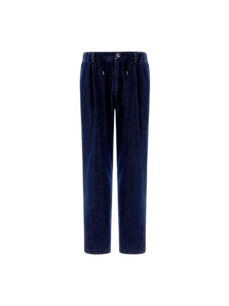 Niebieskie proste jeansy Herno