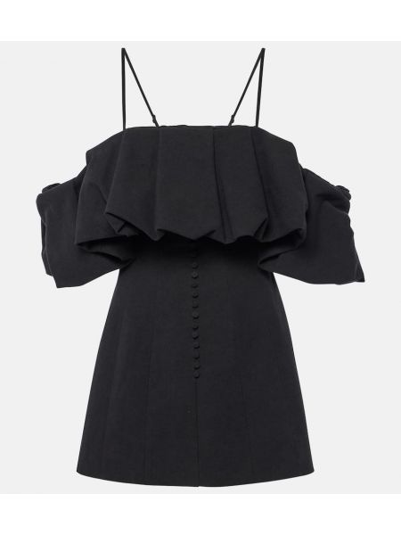 Mini vestido de lino de algodón Simkhai negro