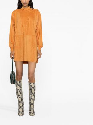 Mini šaty Isabel Marant oranžové