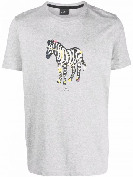 Camiseta con estampado zebra Ps Paul Smith gris