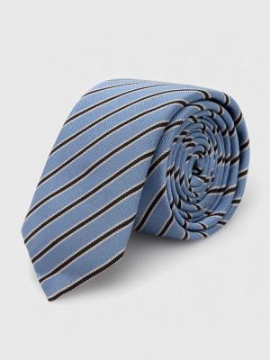 Копринена вратовръзка Hugo синьо