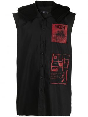 Camisa con capucha Raf Simons negro