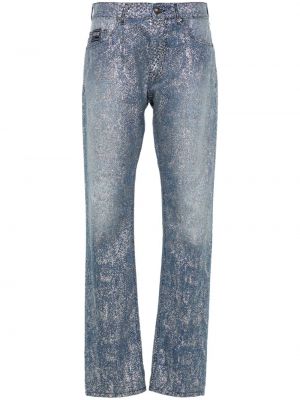 Slim fit skinny džíny Versace Jeans Couture modré
