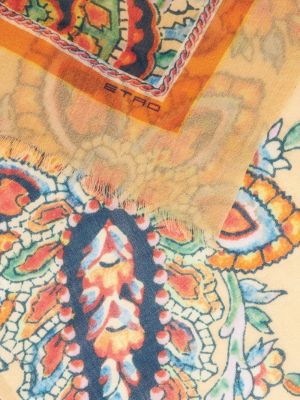 Kaschmir schal mit print mit paisleymuster Etro orange