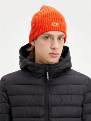 Czapka Calvin Klein pomarańczowa