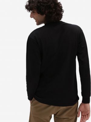 Tričko s dlouhým rukávem Vans černé